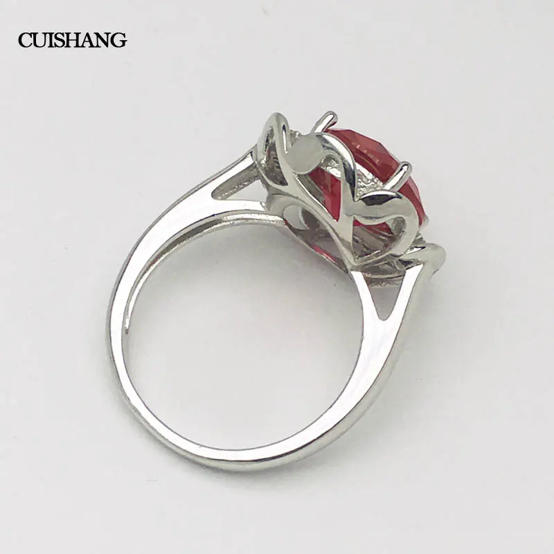 CSJ новые дизайнерские красные рубиновые кольца из стерлингового серебра 925 пробы