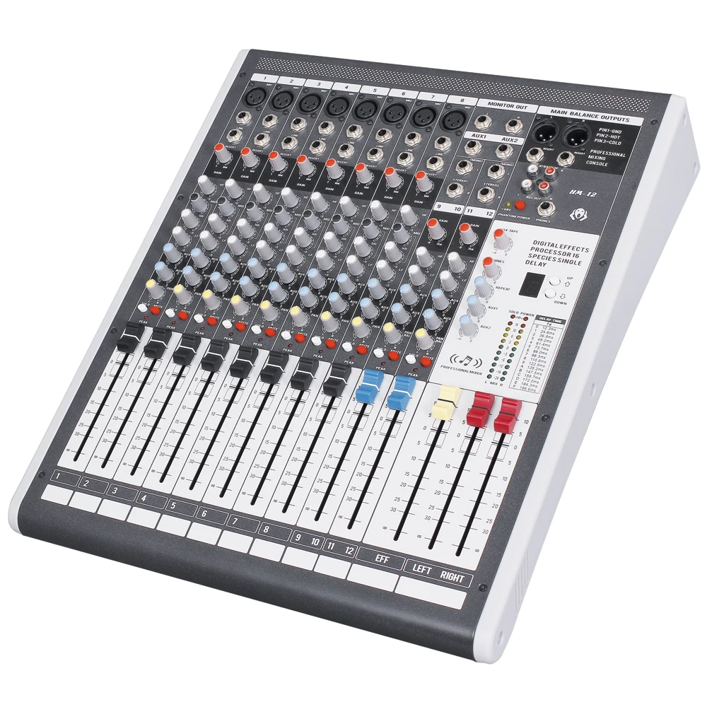 Leicozic HM12 8-канальный сетевой видеорегистратор профессиональный миксер микшерный пульт+ 48В цифровой процессор эффектов dj консольный микшер pro в прямом эфире