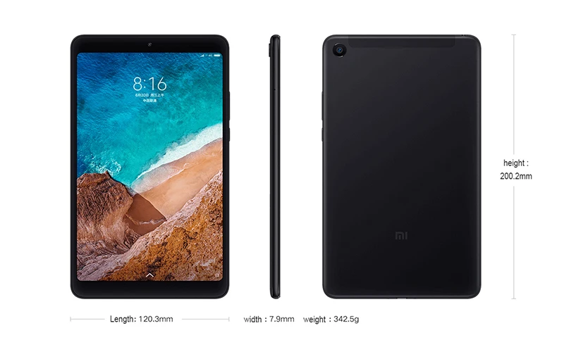 Xiaomi mi Pad 4 mi Pad 4 " планшеты 32 Гб rom/64 Гб rom Восьмиядерный процессор Snapdragon 660 1920x1200 13 МП планшет 4 6000 мАч