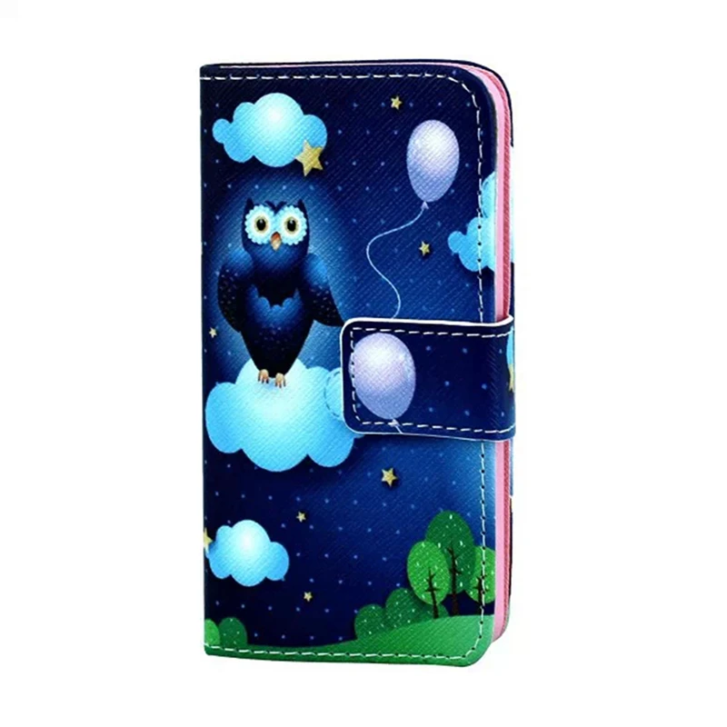 Magnetic Case for iPhone 5s Phone Bag Owl Printed Flip Stand 5 Leather Wallet |