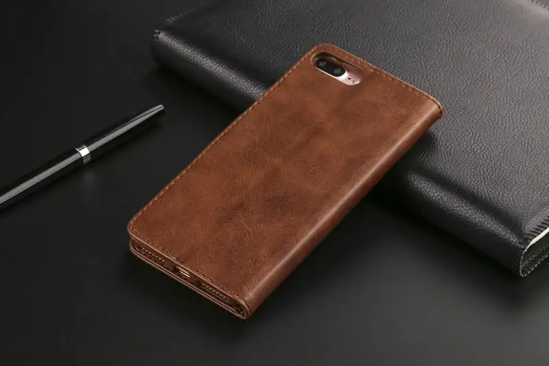 Чехол для iphone 6, 6s, 7, 8 Plus, чехол, роскошный простой Магнитный Флип-кошелек, кожаный чехол для телефона для Apple iphone 6s, 7 plus, 8 plus, чехол
