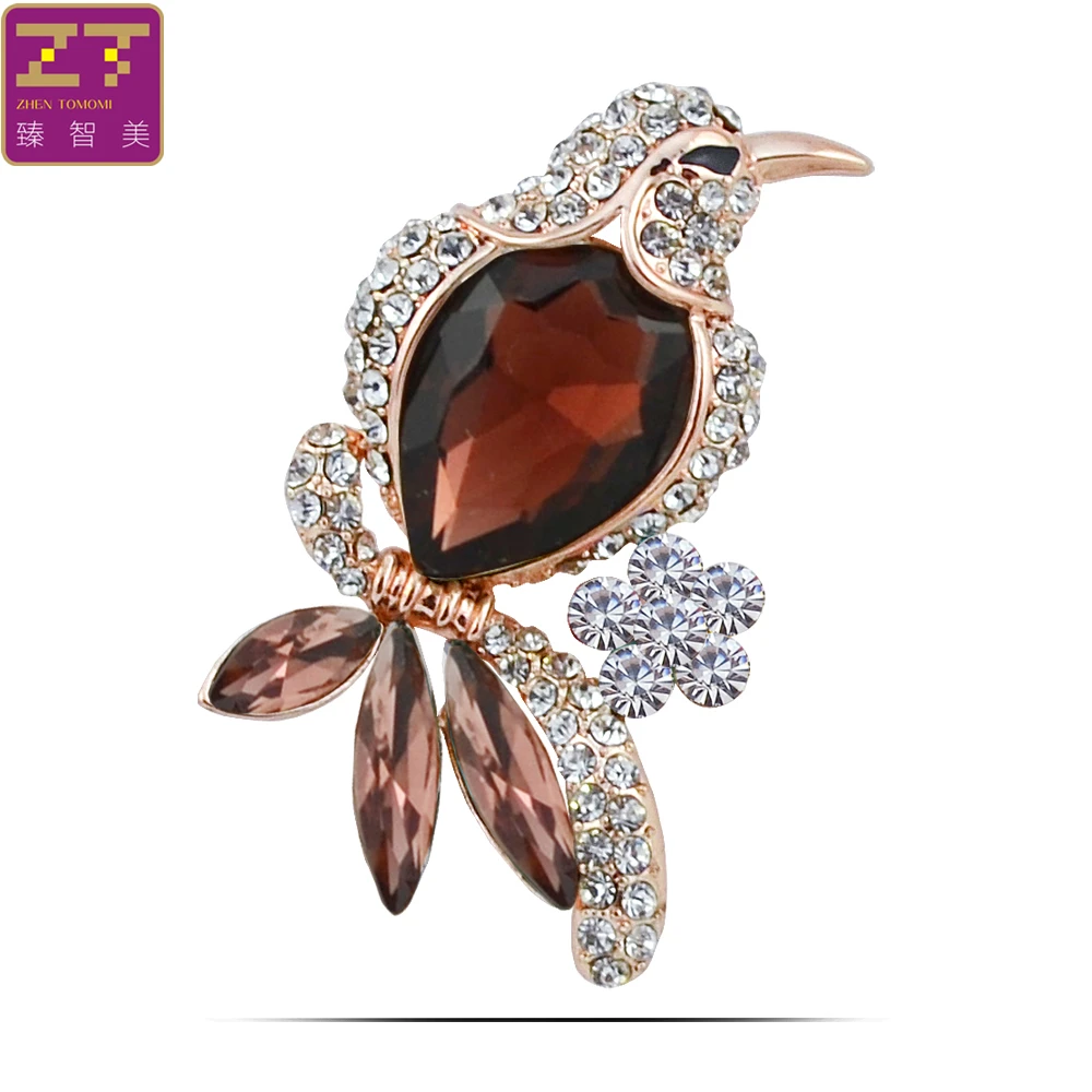 Zhen томоми милый нежный простой дятел Кристалл шарф корсаж пряжки брошь Шпильки
