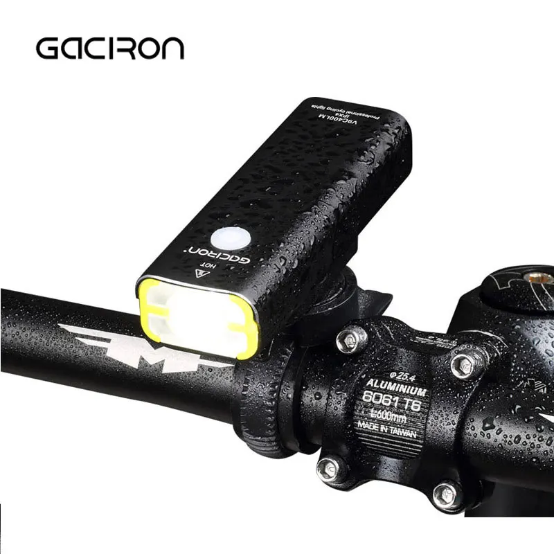 Светодиодный фонарь GACIRON для горного велосипеда 400 лм USB перезаряжаемый дорожного