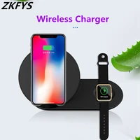 10w fast wireless phone charging for samsung xiaomi wireless charger 2 in 1 wireless charger for iphone xs max xr 8 plus watch