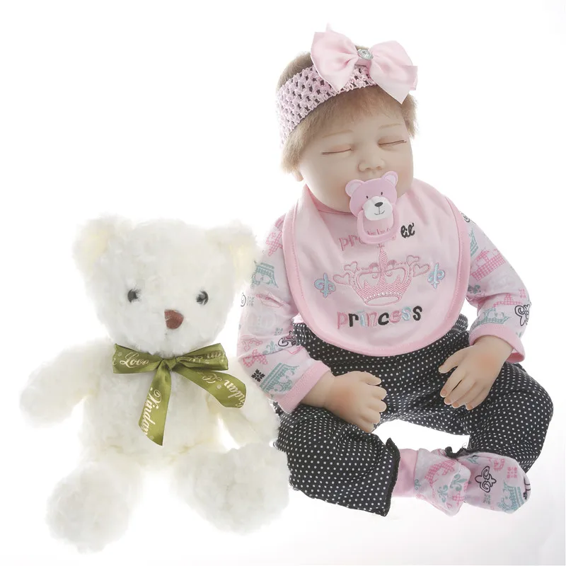 SanyDoll 22 дюйма 55 см силиконовые куклы для новорожденных Реалистичная кукла