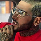 Классические роскошные мужские солнцезащитные очки Гламурные модные брендовые солнцезащитные очки для женщин зеркальные Ретро Винтажные квадратные дизайнерские темные очки