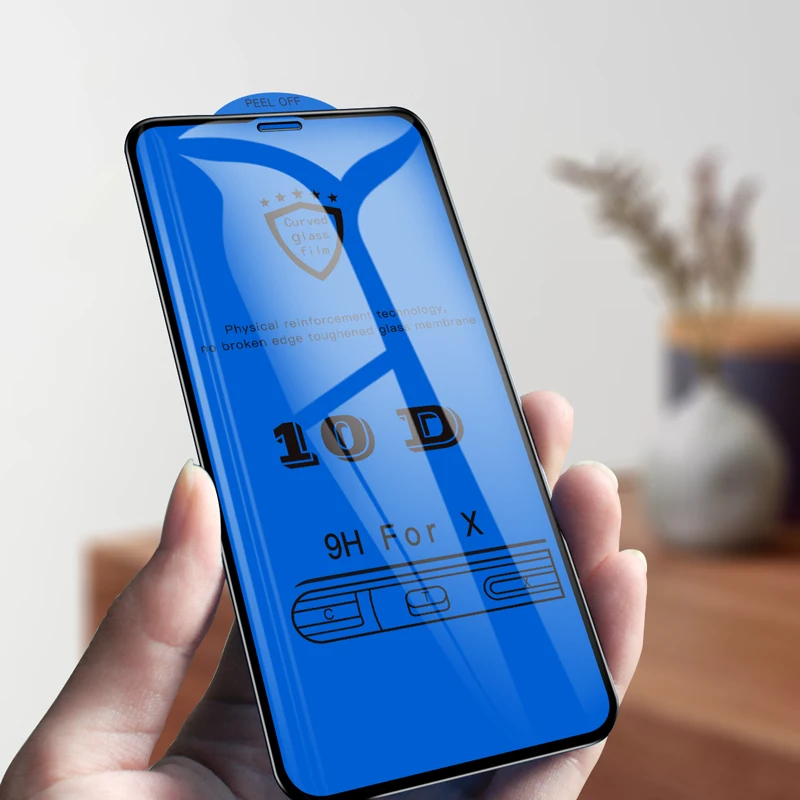 Защитное стекло Ionct 10D с полным покрытием для Iphone X XS Max пленка из закаленного