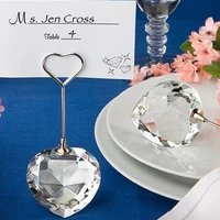 wholesale factory directly sale wedding favor shining cut crystal diamond look place card holders 10pcs