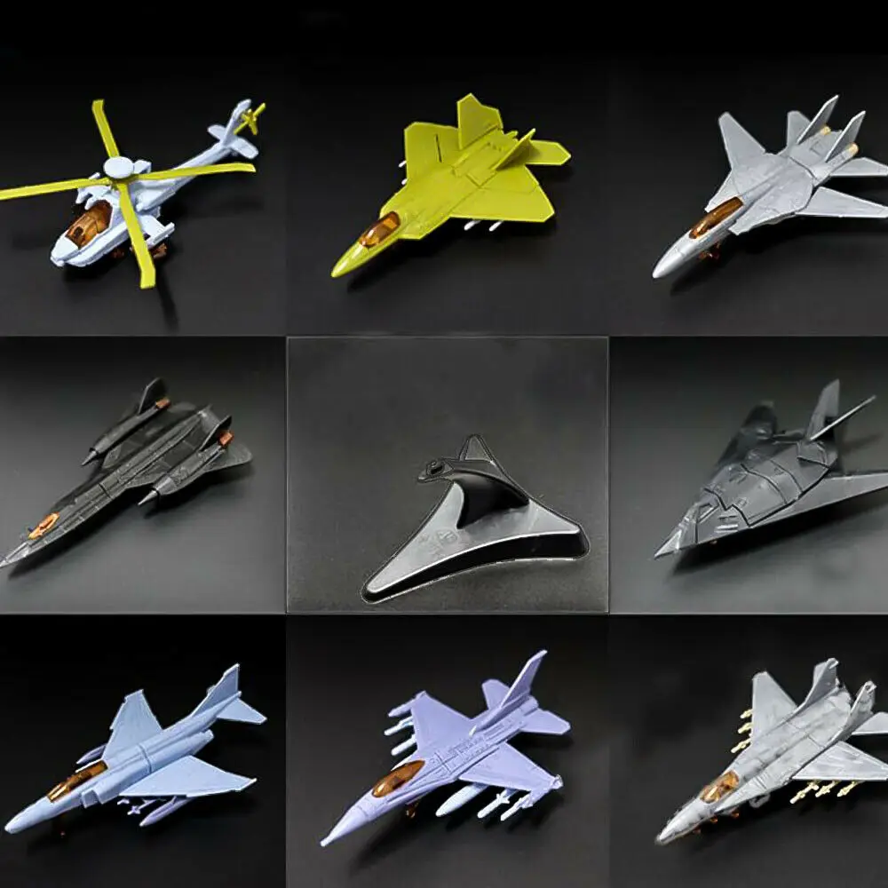 

4D Assembly Airplane Helicopter Model SR-71 AH-64 F-16 F-22 F-117A Collection Puzzle Figure Toy