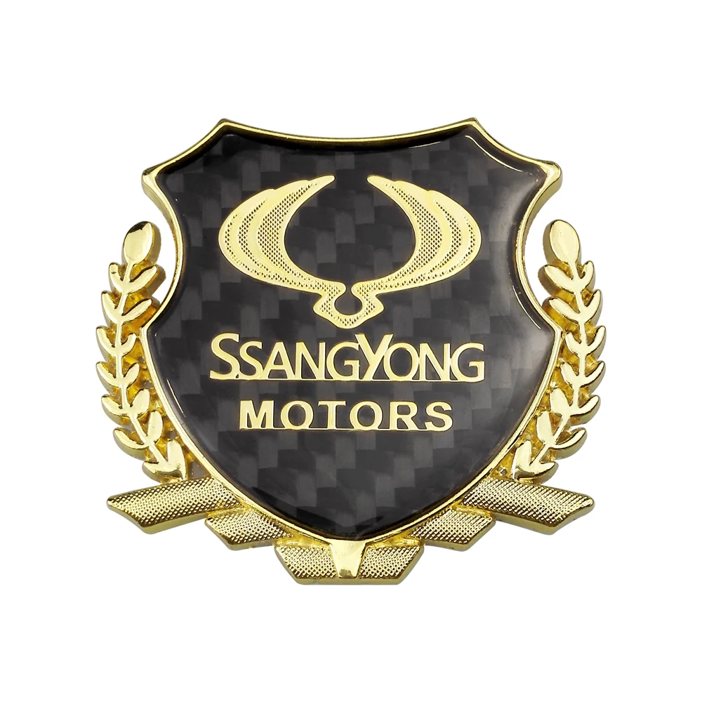 Металлическая Автомобильная наклейка, Эмблема Для Ssangyong ActYon Tivolan Korando Rodius Rexton 2 Kyron Tivoli Musso, аксессуары
