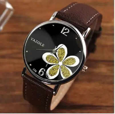 Женские наручные часы YAZOLE брендовые кварцевые с цветами Relogio Feminino 2019 | Наручные