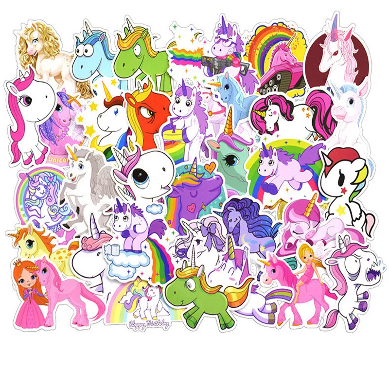 50 шт Единорог серии стикер милый аниме мечта детей мультфильм DIY Дорожный Чехол