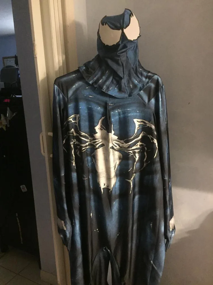 Venom symbiote, костюм Человека-паука, косплей, Хэллоуин, зентай, костюм, черный, Человек-паук, Супергерой, костюмы для взрослых/детей/на заказ