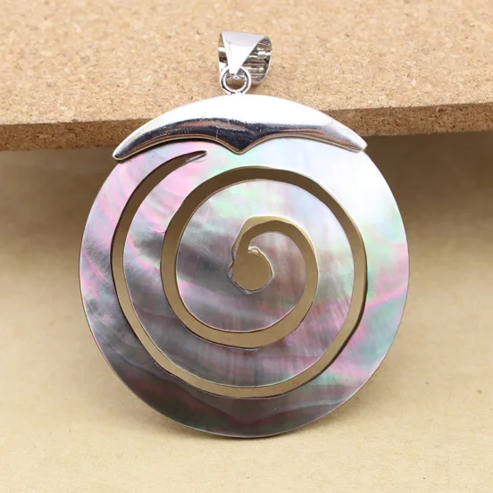 1 шт. натуральные резные ажурные цветные подвески в виде ракушек ожерелье DIY