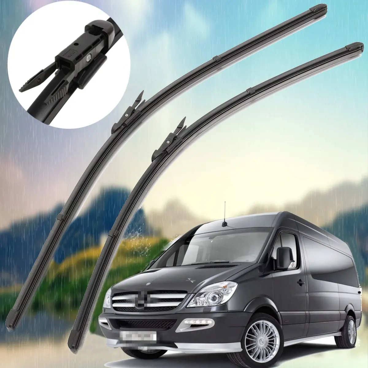 Новые передние плоские стеклоочистители 2" 24" D для Mercedes Sprinter 2006