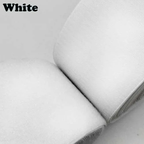 White 10 см Ширина/1 метр Длина нейлон velcros крепежная лента без клея швейная Волшебная петля крючок наклейка одежда в полоску клейкая лента - Цвет: White