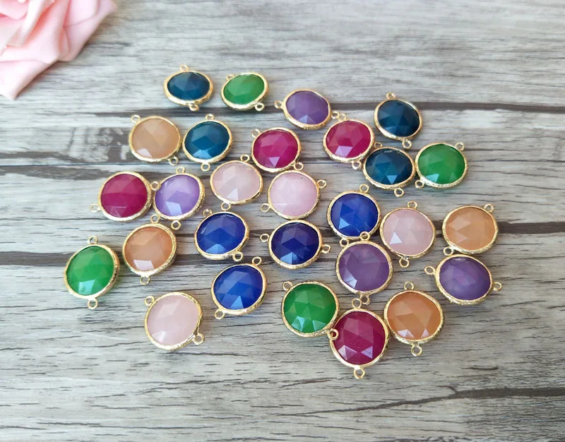 10pcs Natural Opal Stone Connector Double Bails Druzy Quartz Crystal Charm DIY earrings necklace Jewelry Finding CT214 | Украшения и