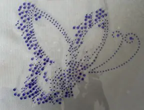 2 шт./лот патчи с синими бабочками горячим фиксацией со стразами железными