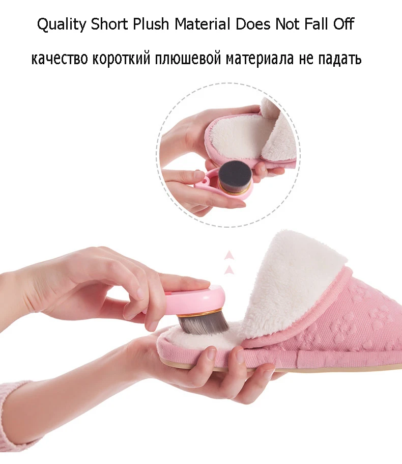 Зимние хлопковые тапочки женская обувь на плоской подошве нескользящие женские