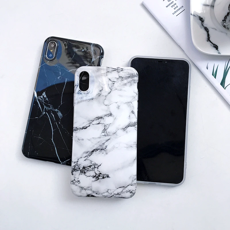 Luxury Moon Marble Case For iPhone 7 8 Plus 6 6s Soft TPU Silicon Cover X Xr Xs Max Texture Pattern Coque Capa Fundas | Мобильные