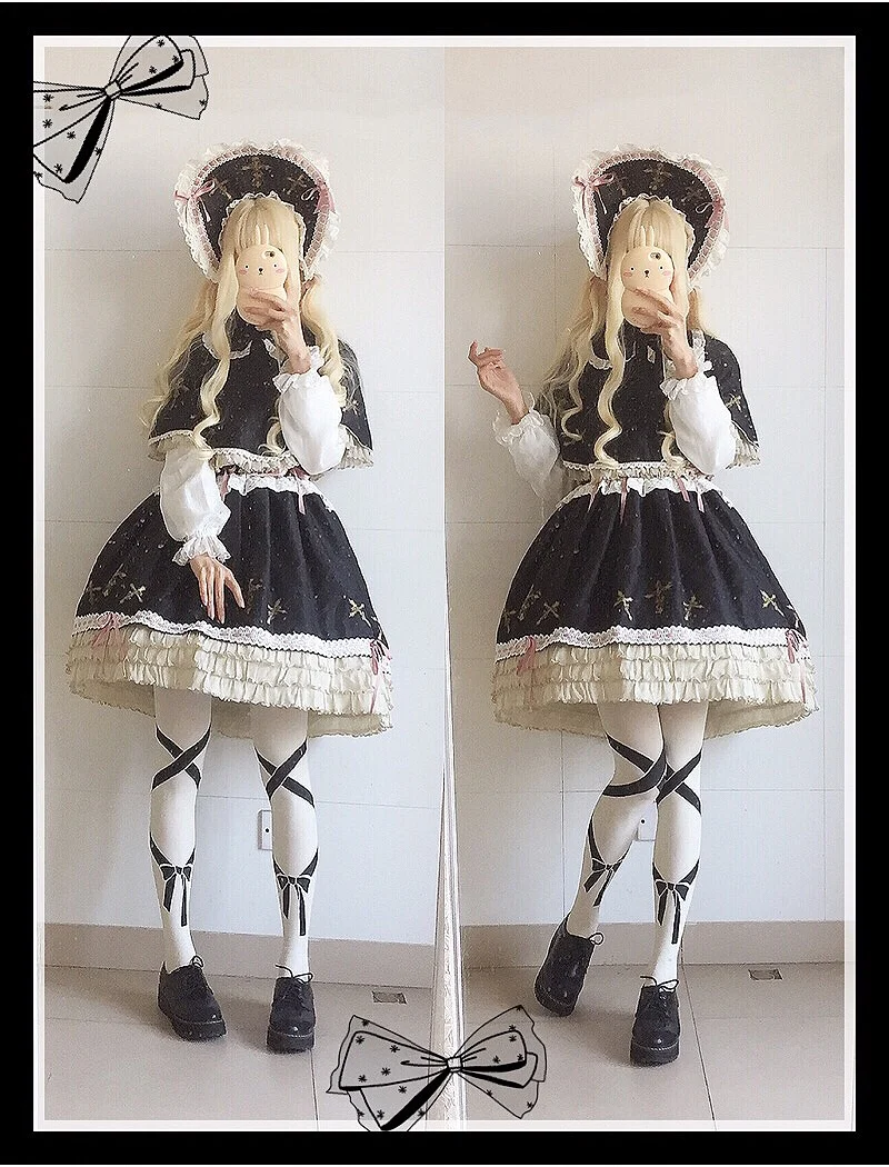 Японский Мори девушка Harajuku полосатый лук сладкий Лолита Чулки Лолита колготки