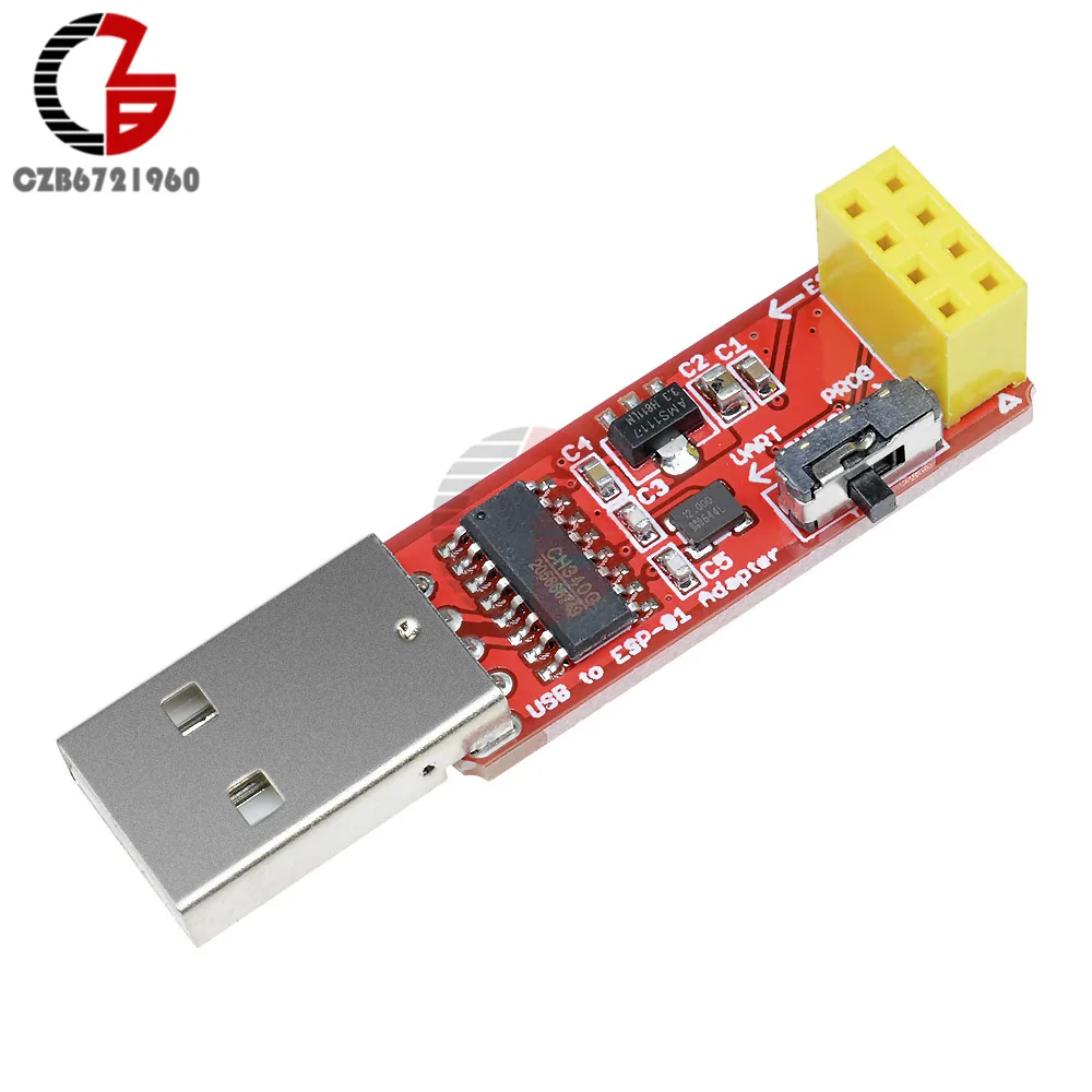 Adapter CH340 USB к ESP8266 серийный ESP-01 ESP-01S адаптер беспроводной Wifi разработчик ESP01 ESP01S программист адаптер GPIO модуль - Цвет: Adapter
