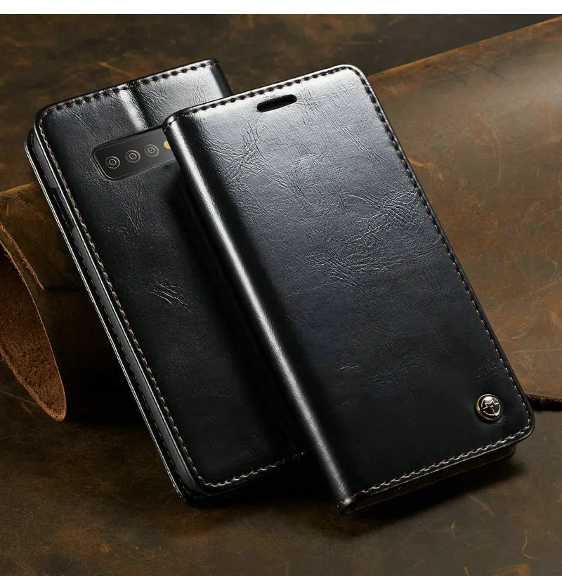Чехол мне Магнитный кошелек чехол для samsung Galaxy S10 класса люкс с двусторонним лезвием захлестывающийся чехол для Galaxy S10e Note 8 9 S6 S7 S8 S9+ чехол s