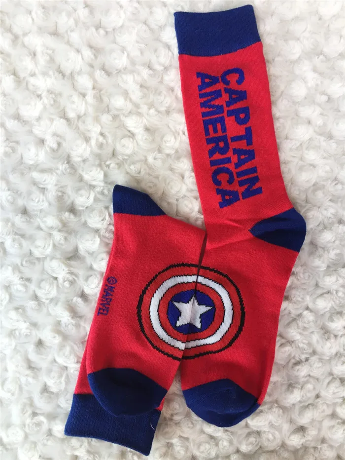 1 пара, хлопковые мужские носки Avenger Union, Капитан Америка, Супермен, Бэтмен, Дэдпул, Каратель, уличные носки для скейтборда - Цвет: 03