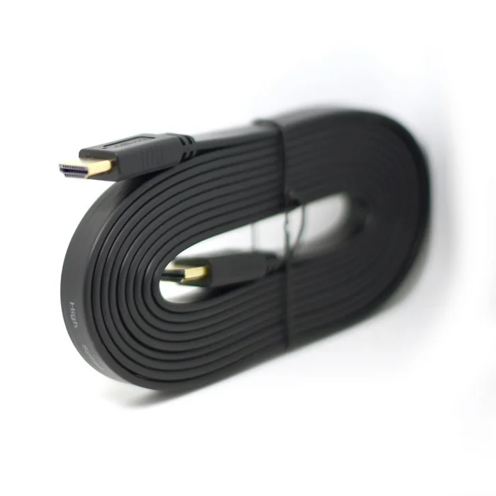 HDMI 3D 1.4 Male to Flat Slim HDTV 1080p Video Audio Cable 1.5m 5ft Black with ethernet function | Компьютеры и офис