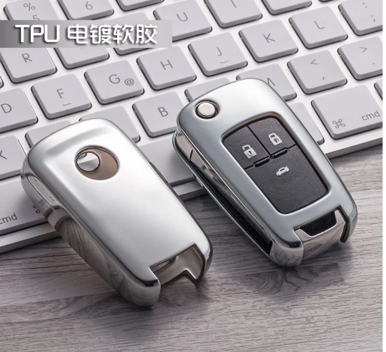 ТПУ чехол-держатель для ключей Buick для Chevrolet Cruze Aveo TRAX Opel Astra Corsa Meriva Zafira Antara ASTRA J Mokka Insignia - Название цвета: A-sliver