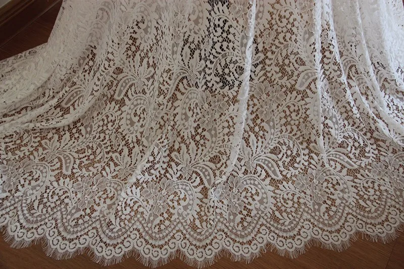 3 м/лот, 12 цветов, аксессуары для одежды DIY, кружевная ткань для ресниц, 150 см, сделай сам, свадебное платье, занавеска, украшение, белый, черный