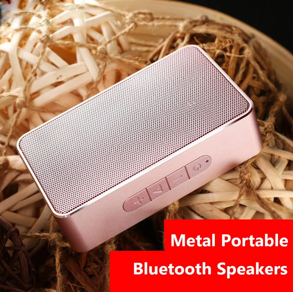 Металлический супер бас Bluetooth колонки Мини Портативный беспроводной музыкальный