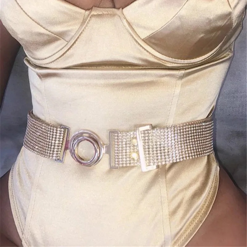 Женские поясные цепные ремни со стразами в уличном стиле роскошный блестящий