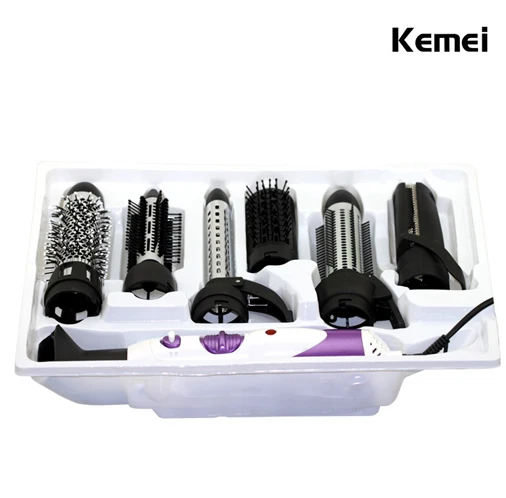 KM-585 НОВЫЙ 7IN1 Щетка Для Волос Styler Blow Фен Многофункциональный Профессиональный