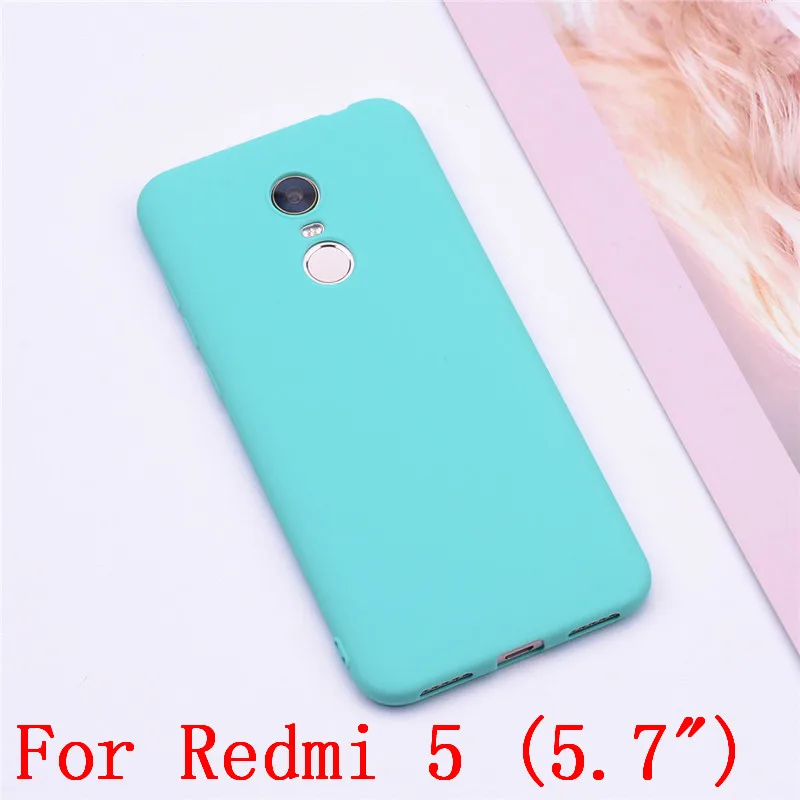 Light green Мягкий чехол из ТПУ для Xiaomi Redmi 5, чехол для Xiaomi Redmi 5 Plus, матовый Мягкий силиконовый чехол для телефона, чехол для Redmi 5/5 Plus, чехол s - Цвет: Light green