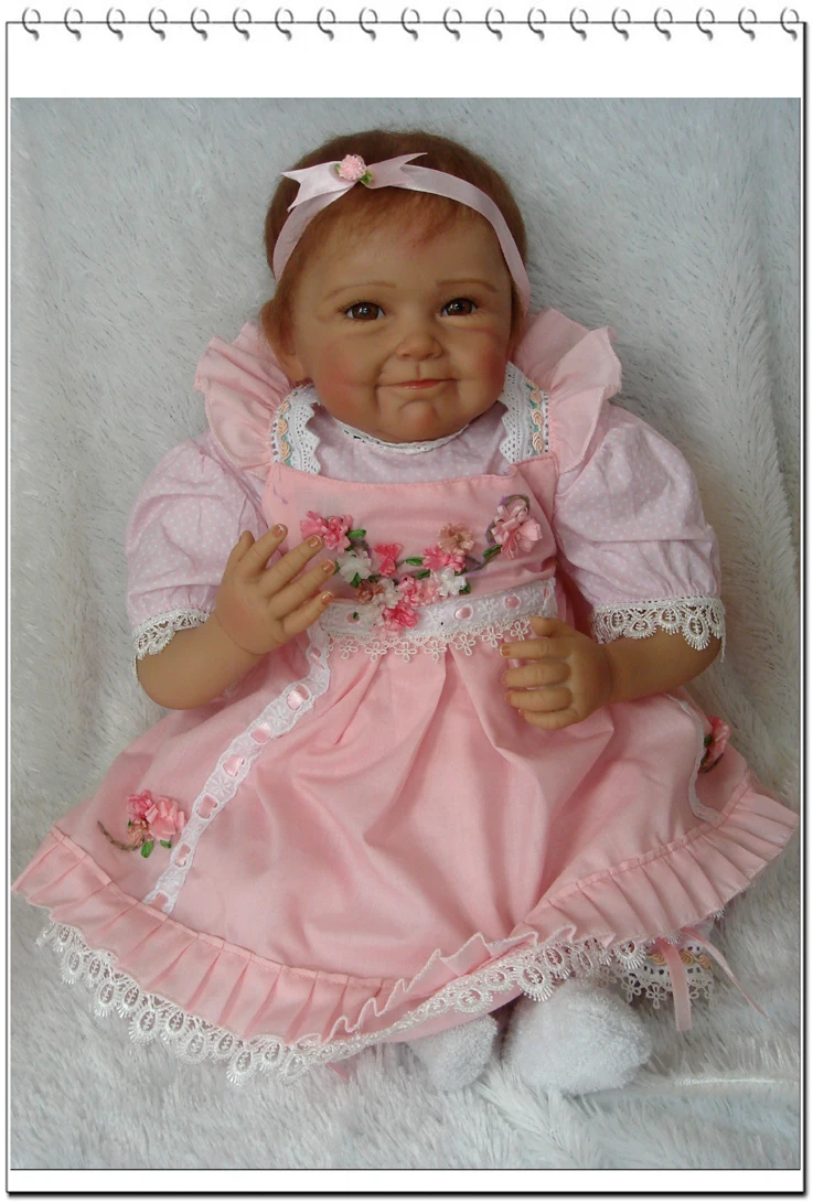 

NPKCOLLECTION 22 Inch/55cm Realistic Princess Real Soft Silicone Babies Girls Lifelike Reborn Baby Doll Handmade Newborn Toy