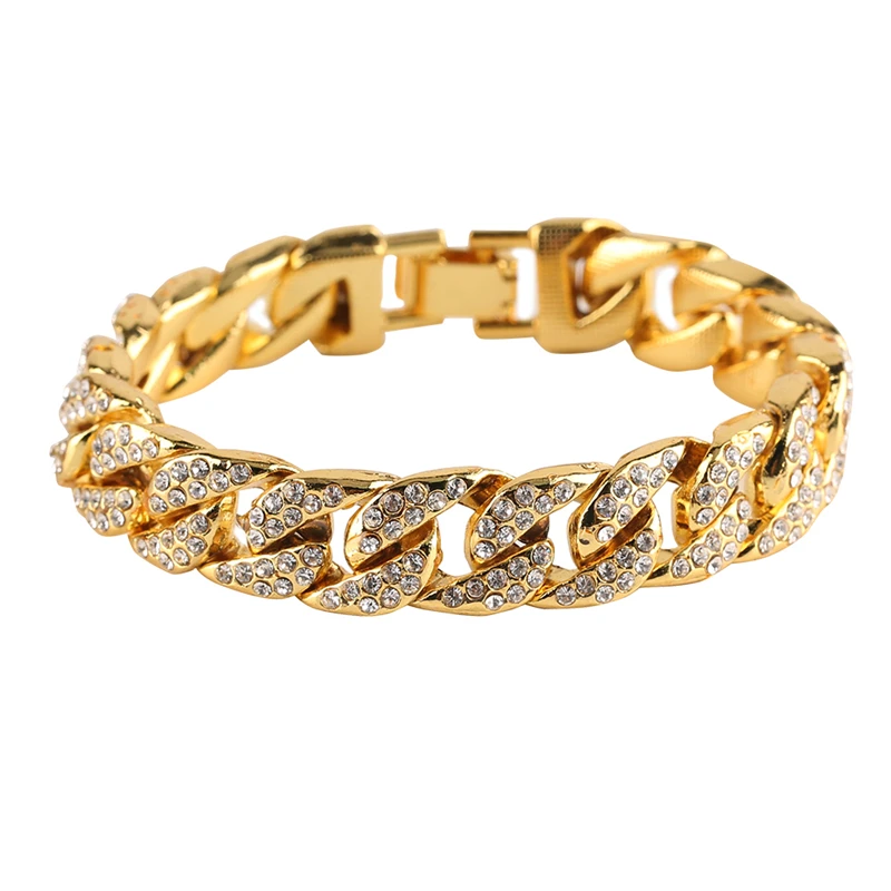Elegant Crystals Metal Women Chain Bracelets Trendy Lady Wrist Jewelry Bangles Gifts | Украшения и аксессуары