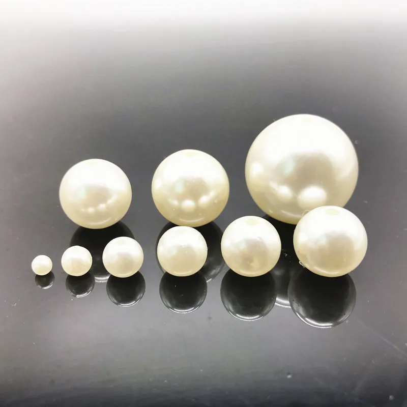 

Wholesale white acrylic pearl fashion DIY jewelry clothing accessories pearl hat craft repair pearl making jewelry DIY
