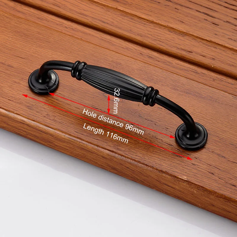 Черный шкаф KAK из цинкового сплава, ручки для кухонного шкафа в американском стиле