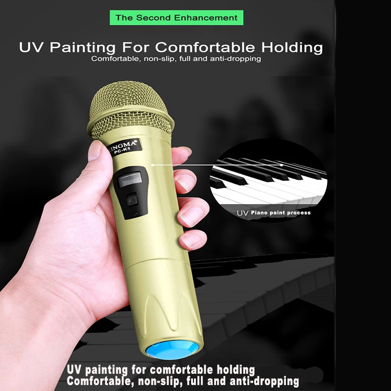 Беспроводной микрофон XINGMA для караоке профессиональный ручной 2 канальный