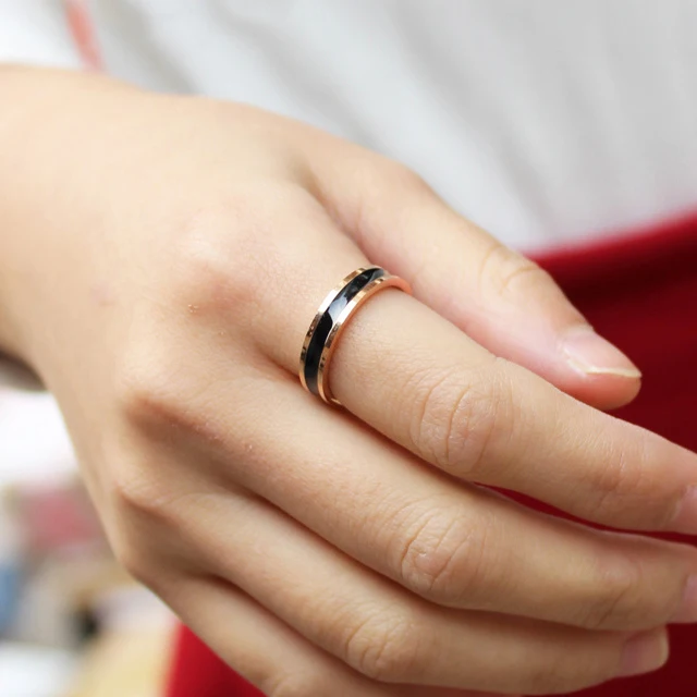 Кольца женские из титановой стали кольца цвета розового золота с масляной