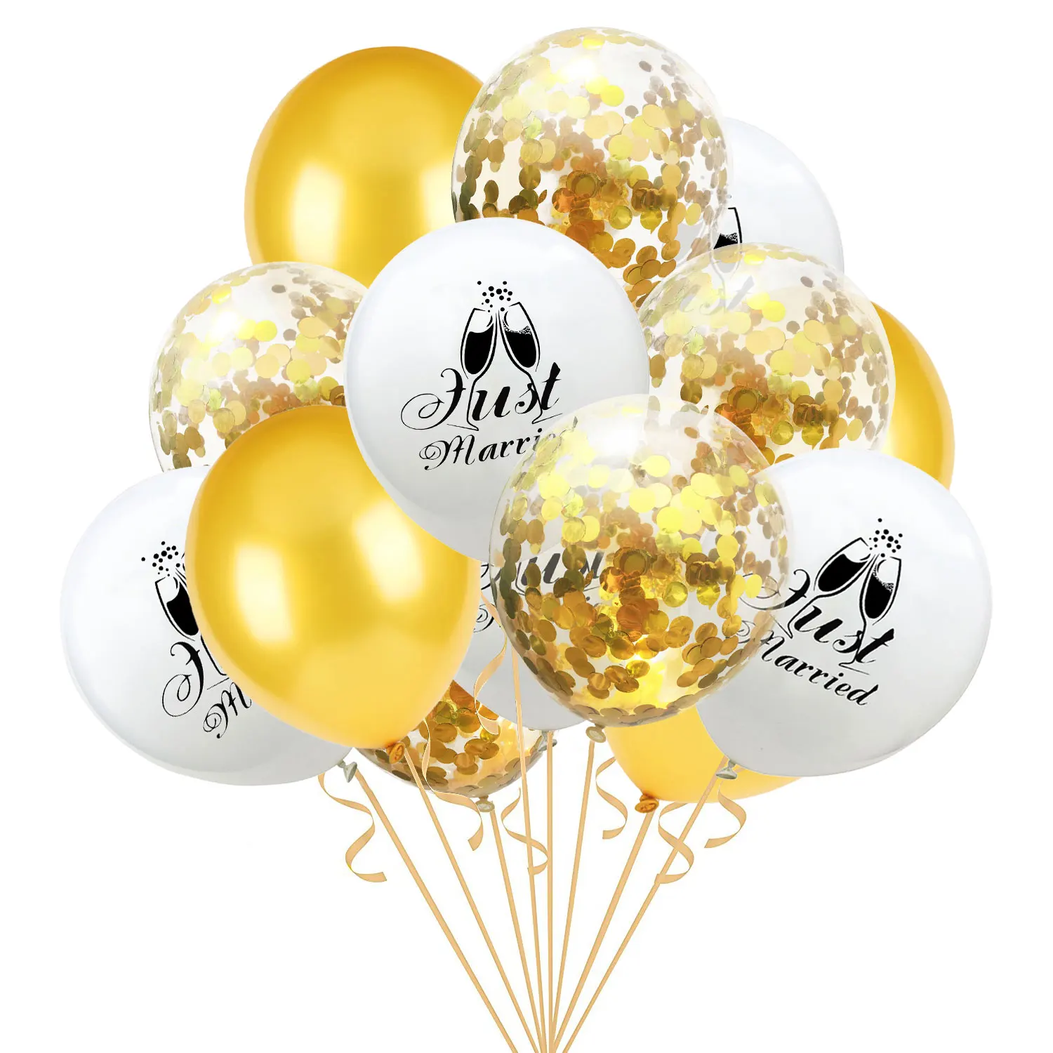 15 шт. воздушные шары Mr & Mrs Just journ Confetti 12 дюймов розовое золото для свадебной