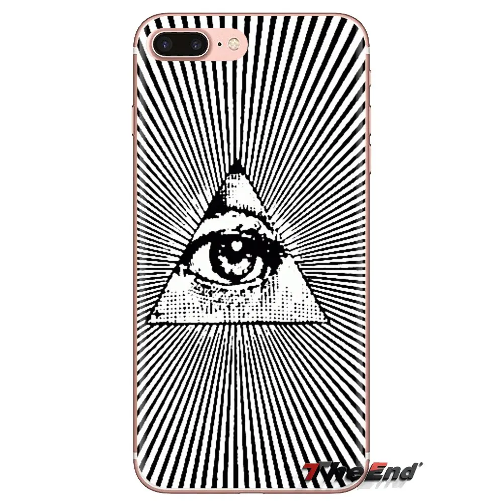 Прозрачный чехол из ТПУ для Samsung Galaxy S3 S4 S5 Mini S6 S7 Edge S8 S9 S10 Plus Note 3 4 5 8 9 Illuminati Symbol Eye