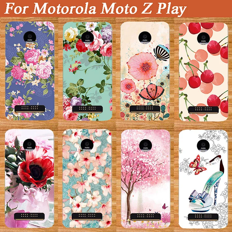 Идеальный мягкий чехол из ТПУ для Motorola MOTO Z Play блестящий с различными узорами