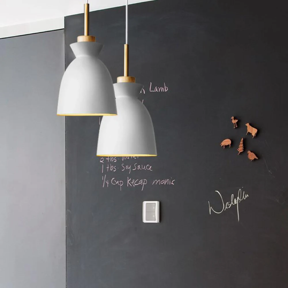 Современные скандинавские Разноцветные деревянные подвесные светильники Lamparas