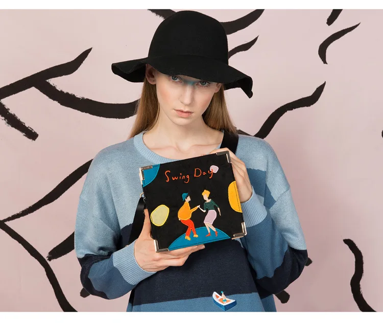 Винтажная YIZISTORE вышитая Ретро Женская Повседневная мини сумка-мессенджер рамка на плечо маленькая вышивка в виде букв на бархате сумки через плечо