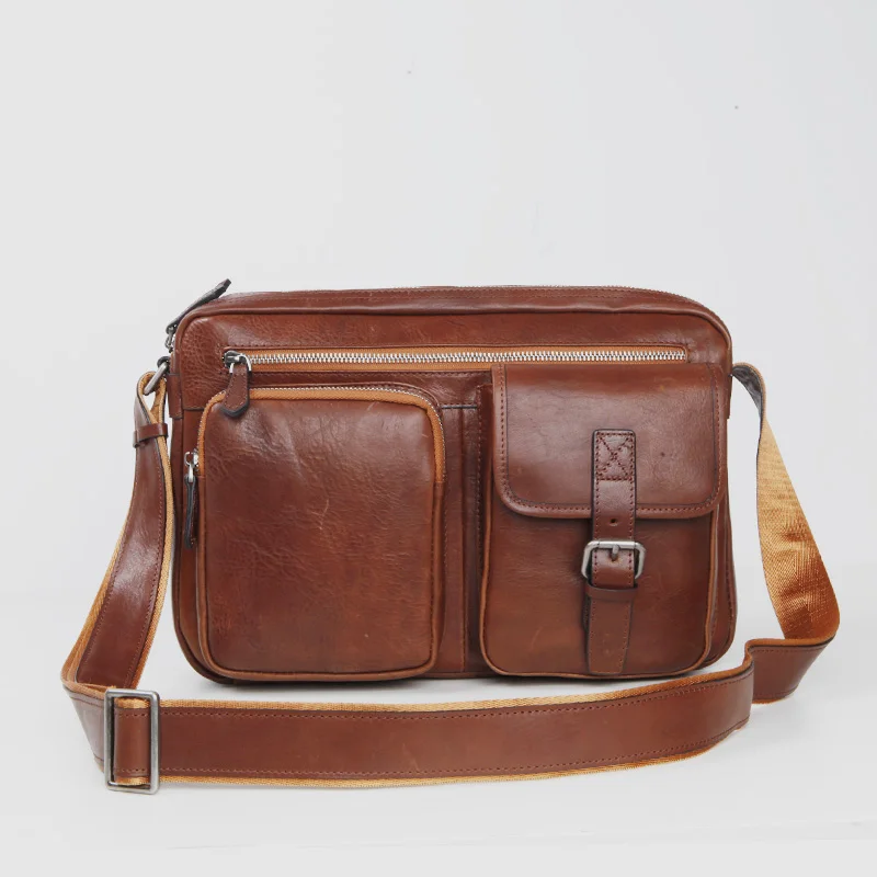 Мужская сумка LANSPACE повседневная через плечо новый дизайн кожаная плечо|shoulder bag