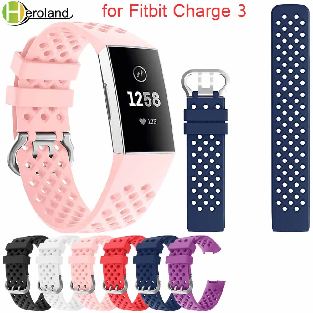 Ремешок силиконовый для часов Fitbit Charge 4 сменный спортивный браслет резиновый 3 |
