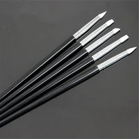 5pcsset nail art carving carving pen kit silicone head black wooden handle painting brushes for 3d effect shaping drawing tools