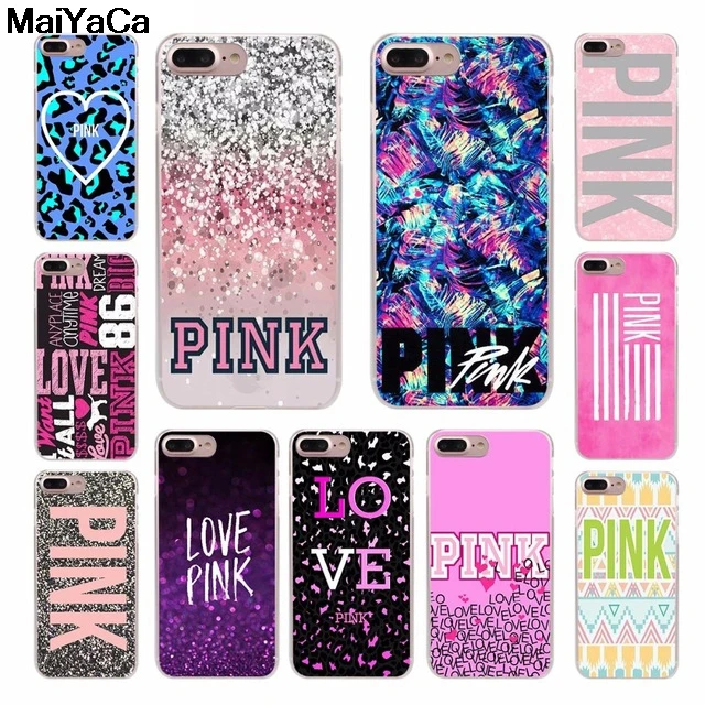 MaiYaCa love pink girly pretty для iPhone 4S SE 5C 5S 5 6 6S 7 8 Plus X XR XS MAX прозрачные чехлы телефона мягкие
